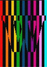Pepita Needlepoint Canvas: Letter W Illusion, 7&quot; x 10&quot; - £44.10 GBP+