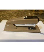 Vintage Swingline Metal Stapler 711 Tan Brown Desk Small Heavy Duty 5&quot; - $13.99