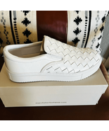 MARC FISHER Calla Slip-On Leather Sneaker, True White Leather, Size 10, NWT - £43.28 GBP