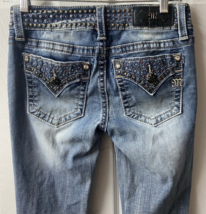 Miss Me Womens Studded Chloe Jeans Bootcut 27 x 34 Flare Cowboy Western Med Wash - £31.03 GBP