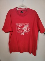 Fruit Of The Loom Best Mens T Shirt XL Vintage Teachers Are Tigers Too School  - $5.89