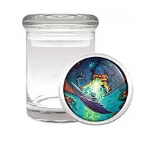 Alien Gun Blast Battle Em1 Medical Glass Stash Jar 3&#39;&#39; X 2&#39;&#39; Herb And Spice Stor - £6.31 GBP