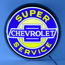 Chevrolet Super Service LED Backlit Sign 7CHEVS - £194.95 GBP