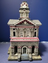 Byron Molds 1984 Ceramic Court House City Hall Village Christmas Painted Vintage - £27.48 GBP