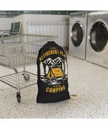 Customizable Retirement Plan Camping Meme Laundry Bag with Woven Shoulde... - £25.10 GBP+