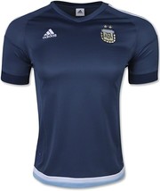 Adidas Men&#39;s Argentina Away Climacool V-Neck S/Sleeve Soccer Jersey, Nav... - £14.23 GBP