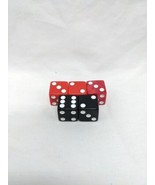 Lot Of (5) Black And Red D6 Dice 1&quot;  - $14.94 CAD