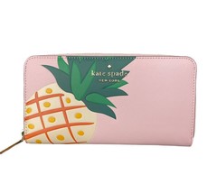 Kate Spade Large Continental Wallet Pink Pineapple Print NWT K7187 $239 Retail - £59.20 GBP