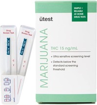 UTest Instant THC Home Drug Test | 15 ng/mL Single Panel Cannabis Detection - $10.32