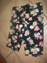 womens shorts H&amp;M active wear spandex size XS floral over black  nwt - $15.00