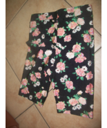 womens shorts H&M active wear spandex size XS floral over black  nwt - £11.80 GBP