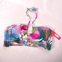 NEW Xhilaration Bikini Top Floral Colorful Halter Tie Neck Size XL - £11.11 GBP