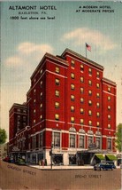 Postcard Hazleton Pennsylvania PA Altamont Hotel Broad and Church Streets Linen - £5.47 GBP