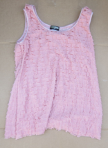 J.T.B. Pale Pink Ruffled Tank Top Stretch Material Unknown Tag Worn - £4.62 GBP