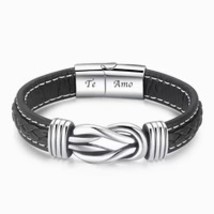 Fashion Irregular Graphic Accessories Men&#39;s Leather Bracelet - $17.78