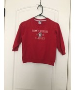 Tommy Hilfiger Boys Red Sweatshirt Pullover Crew Neck Size 7 - £23.91 GBP