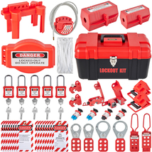 VEVOR 43 PCS Lockout Tagout Kits, Padlocks, 5 Kinds of Lockouts, Hasps, ... - $67.99