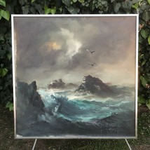 Jose Luis Campuzano Original 1950s Huge Seascape Modern Impressionist Oil Canvas - £2,822.76 GBP