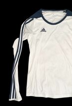 Adidas ClimaCool Long Sleeve Tee Women’s Size S White/Navy NWT Athletic Shirt image 2