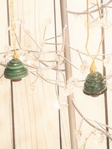 Green Button Christmas Tree Pendant handcrafted - $20.00
