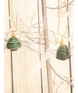 Green Button Christmas Tree Pendant handcrafted - $20.00