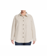 Terra &amp; Sky Women&#39;s Plus Size Corduroy Utility Shacket Ivory Sugar 2X (2... - $524.20 MXN
