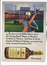 1985 Seagram&#39;s V.O. Scotch Canadian Whiskey Print Ad Vintage football 8.... - $19.31