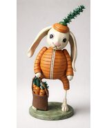 Janell Berryman Pumpkin seeds Folk art Carrot PatchBunny Rabbit Figure - $44.55