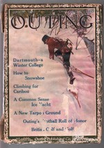 Outing 1/1914-outdoor living &amp; adventure-golf-ski jumping-vintage ads-pulp-VF - $122.22