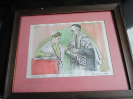 Ida Libby Dengrove 1965 Framed Under Glass Judaica Print MITZVAH - £96.99 GBP