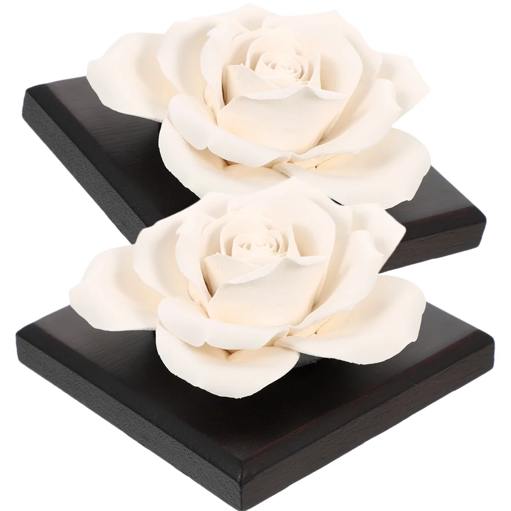 2 Pcs Aromatic Plaster Flowers Desktop Diffuser Essential Oil Perfume Device - £22.38 GBP