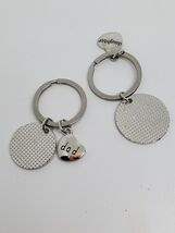 Dad & Daughter Cute Key Rings "You Are My Sunshine" Set Silver image 2
