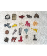 Vintage Lot 20 CRACKER JACK Plastic Gumball Machine Charms Prizes - £18.51 GBP