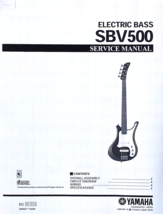 Yamaha SBV500 Electric Bass Guitar Service Manual and Parts List Booklet - $12.86