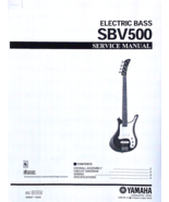 Yamaha SBV500 Electric Bass Guitar Service Manual and Parts List Booklet - $18.06 CAD