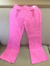 Nwt Gymboree Imaginary Friends Pink Laced Front Corduroy Pants Sz 10 - $16.82