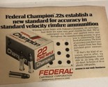 1974 Federal Champion 22s Vintage Print Ad Advertisement pa15 - £5.41 GBP