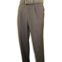 Mens MANTONI Pleated Dress Pants 100% Wool Super 140's Classic Fit  40901 Taupe image 4