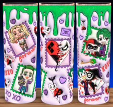 Harley Quinn an Joker Puffy 3D Valentines Love Forever Cup Mug Tumbler 20 oz - £15.53 GBP