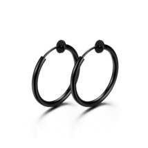 2 PCS Punk Goth Earrings Titanium Retractable Earrings for Women Septum Clip on  - £10.41 GBP
