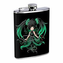 Gaming Goddess Hip Flask Stainless Steel 8 Oz Silver Drinking Whiskey Sp... - £7.92 GBP