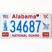 2008 United States Alabama National Guard Passenger License Plate 34687 - $225.96 MXN