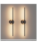 2 Pack 28&#39;&#39; indoor LED Wall Sconce Light Modern Black for Bedroom Lamp F... - $1,465.77 MXN