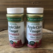 (2) Natures Bounty Apple Cider Vinegar Gummies 500mg - 60 Ct Each - Exp: 10/24 - £13.97 GBP