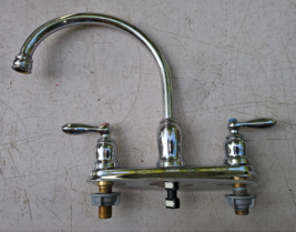 24PP86 Moen Kitchen Faucet, 8&quot; Spread, Dual Handles, Very Good Condition - $28.00