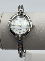 Wristwatch Style &amp; Co. Silver Tone Rhinestones Chain Link Push Closure 7... - £9.52 GBP