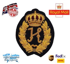 Bullion Embroidered Ralph Alphabet &quot;H&quot; Red Crown Blazer &quot;Handmade&quot;Bullio... - €20,83 EUR
