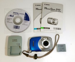Canon PowerShot D10 12.1MP Waterproof Shockproof Compact Digital Camera WORKS - £36.78 GBP