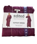 Edited Women&#39;s Size 2X 18-20 Dress Cutout Long Midi Slit Ribbed Remi Bader - $29.78 CAD