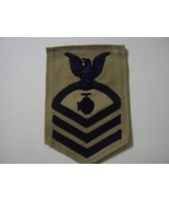 WW2 NAVY RATING BADGE CPO - CHIEF UTILITIESMAN UTC TAN TWILL NOS:KY23-1 - $15.00
